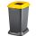 Planet Szelektív hulladékgyűjtő konténer, műanyag, nyitott fedeles, sárga, 50L