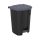Uctem szelektív hulladékgyűjtő konténer, műanyag, pedálos, fekete/szürke 50L