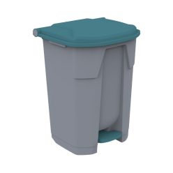   Uctem szelektív hulladékgyűjtő konténer, műanyag, pedálos, zöld/szürke 50L