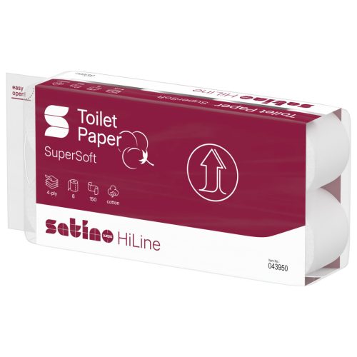Satino Wepa Prestige toalettpapír, 4 rétegű, 150 lapos, 8 tekercs/csomag, 8 csomag/zsák