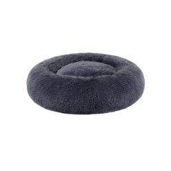 Kutyafekhely bolyhos puha kör alakú, 60 cm, sötétszürke