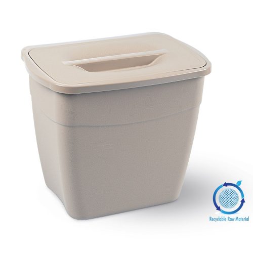Planet Koala szemetes, fedővel 6L (Hanging Bucket) mink (tejeskávé) színű