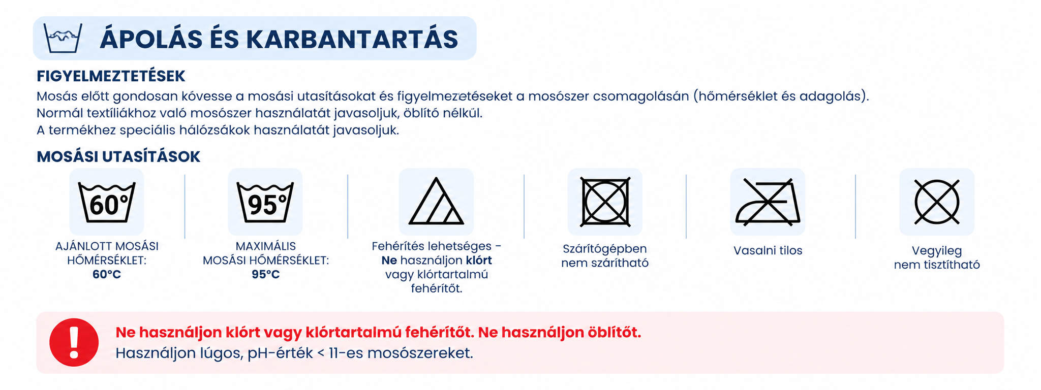Ápolás és karbantartás